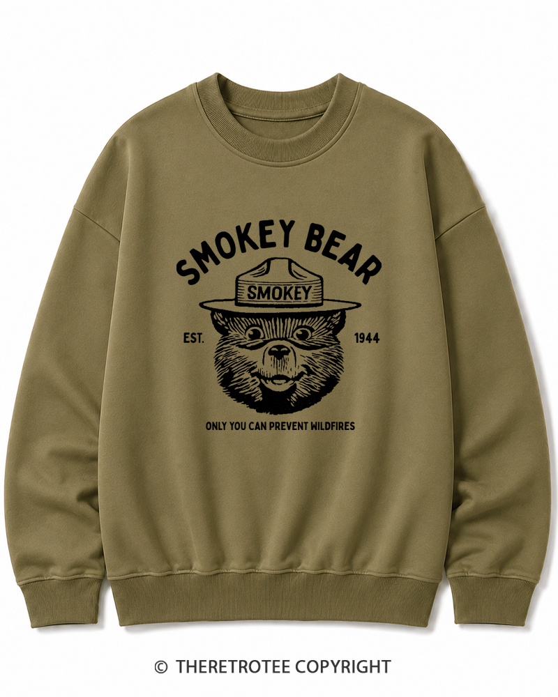 TheRetroTee Only You Can Prevent Wildfires 1960s Cotton Sweatshirt