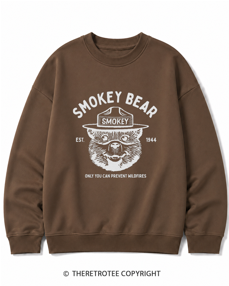 TheRetroTee Only You Can Prevent Wildfires 1960s Cotton Sweatshirt