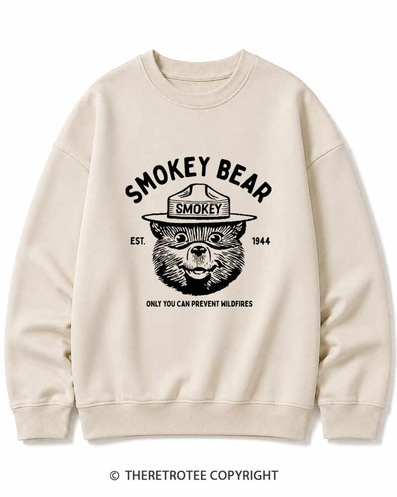 TheRetroTee Only You Can Prevent Wildfires 1960s Cotton Sweatshirt