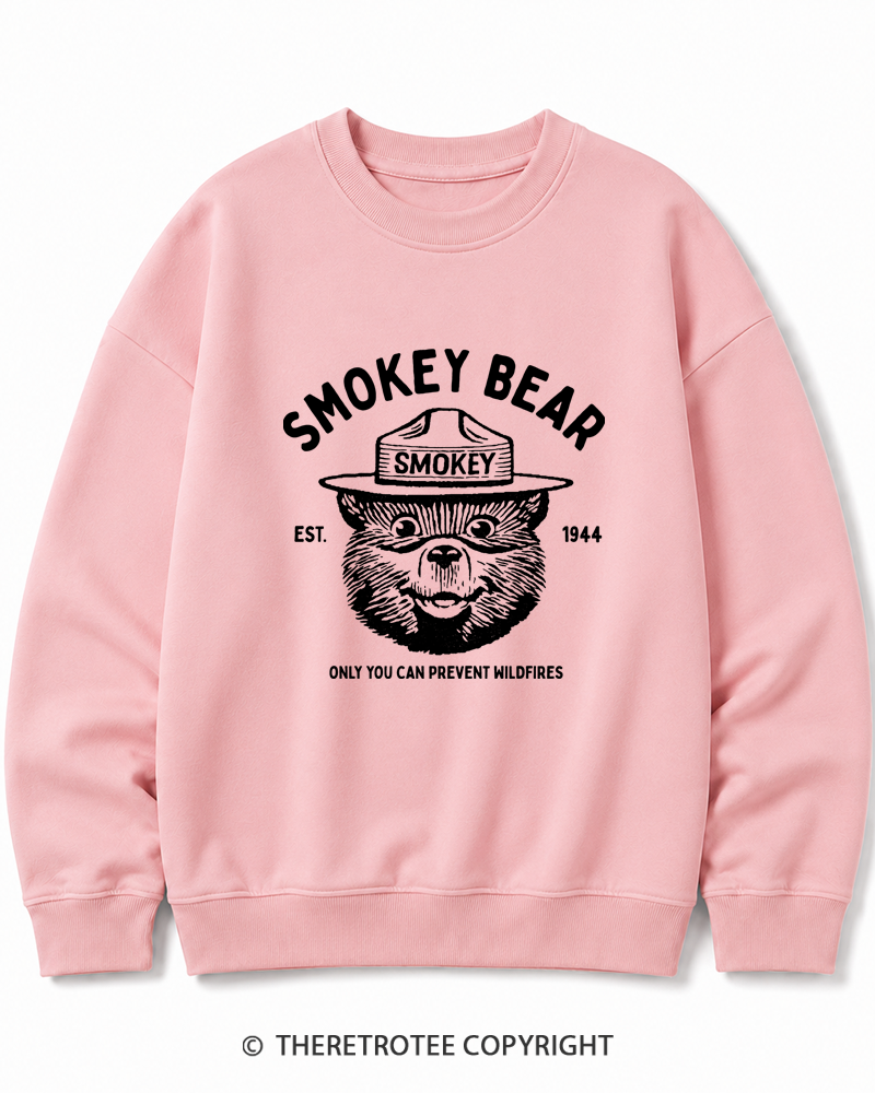 TheRetroTee Only You Can Prevent Wildfires 1960s Cotton Sweatshirt