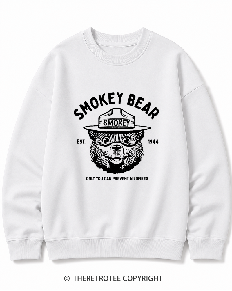 TheRetroTee Only You Can Prevent Wildfires 1960s Cotton Sweatshirt