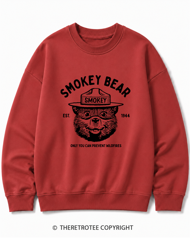 TheRetroTee Only You Can Prevent Wildfires 1960s Cotton Sweatshirt
