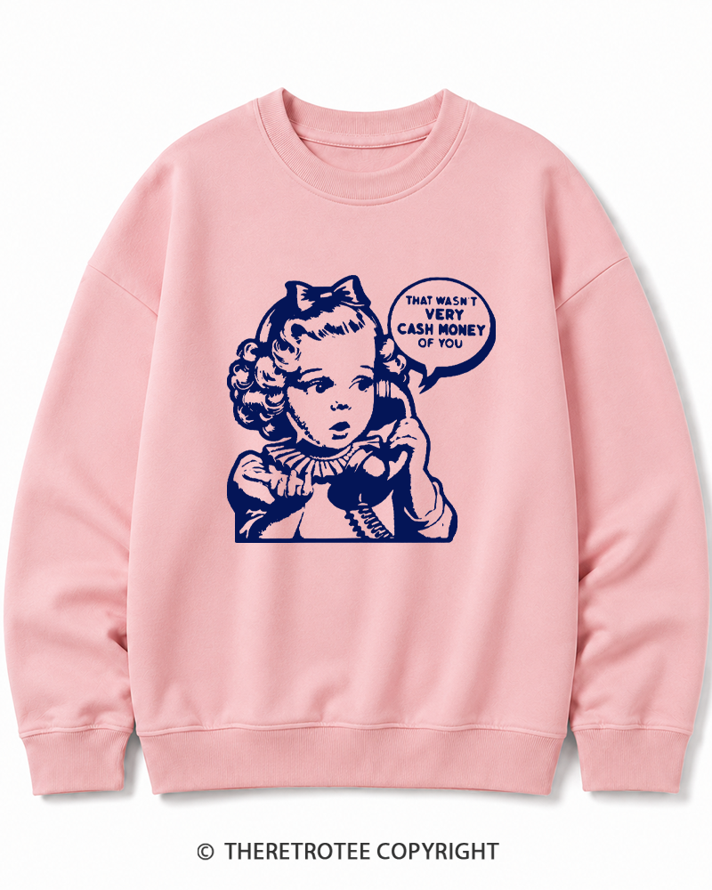 TheRetroTee Cash Money 1950s Cotton Sweatshirt