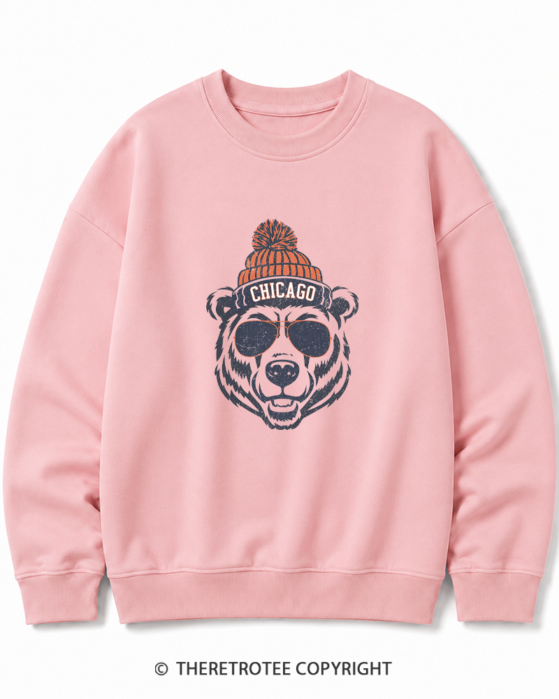 TheRetroTee Trendy Chicago Football Fan Cotton Sweatshirt