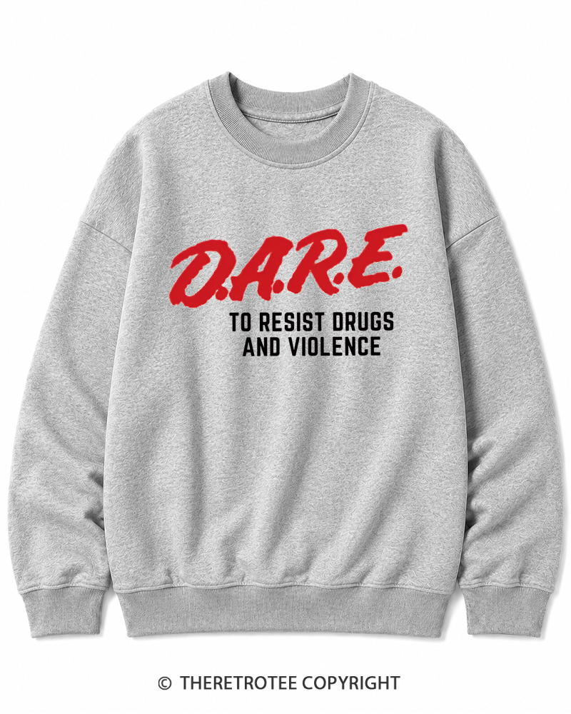 TheRetroTee Drug Abuse Resistance Education 1980s Cotton Sweatshirt