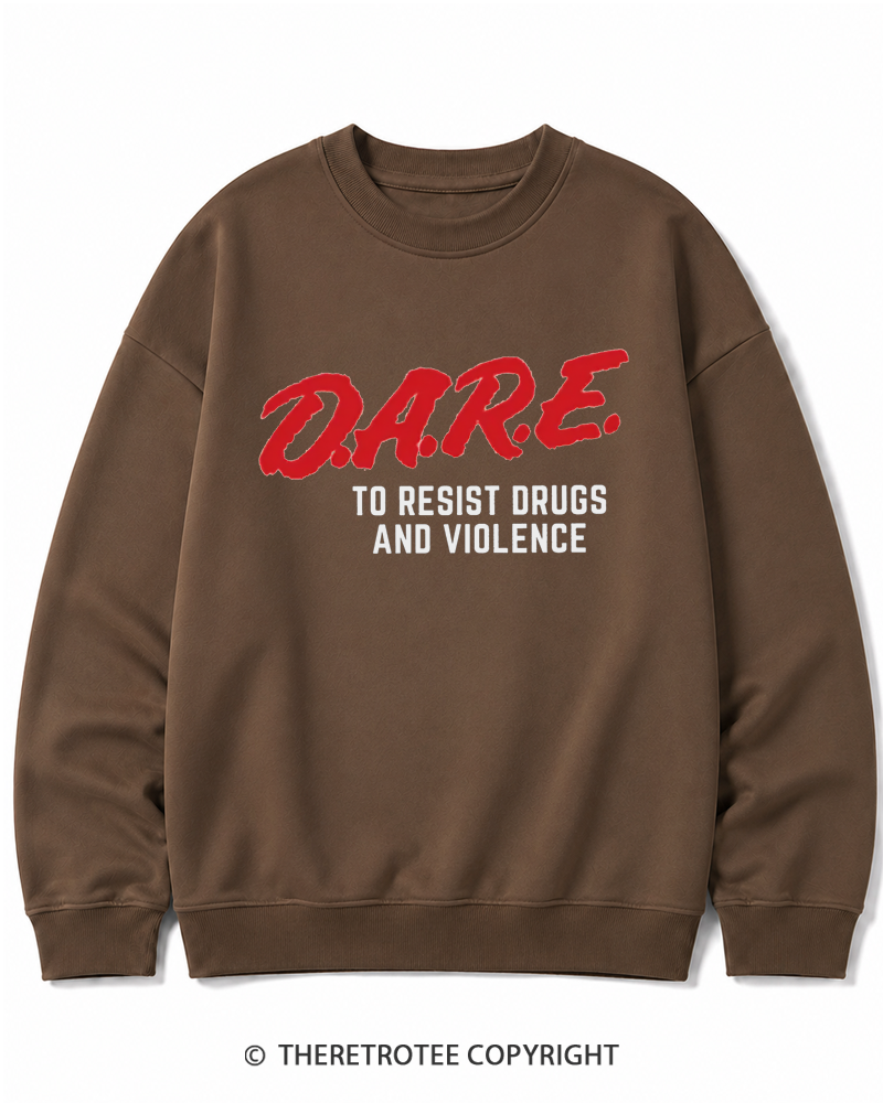 TheRetroTee Drug Abuse Resistance Education 1980s Cotton Sweatshirt