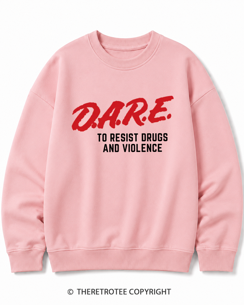 TheRetroTee Drug Abuse Resistance Education 1980s Cotton Sweatshirt