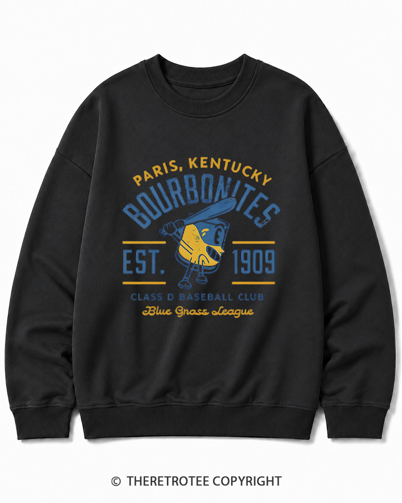 TheRetroTee 1900s Bourbon League Slugger Retro Cotton Sweatshirt
