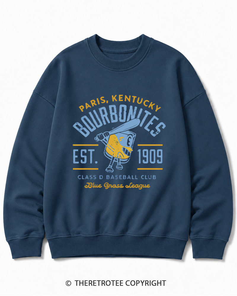 TheRetroTee 1900s Bourbon League Slugger Retro Cotton Sweatshirt