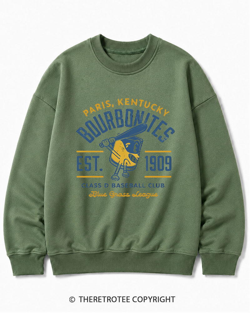 TheRetroTee 1900s Bourbon League Slugger Retro Cotton Sweatshirt