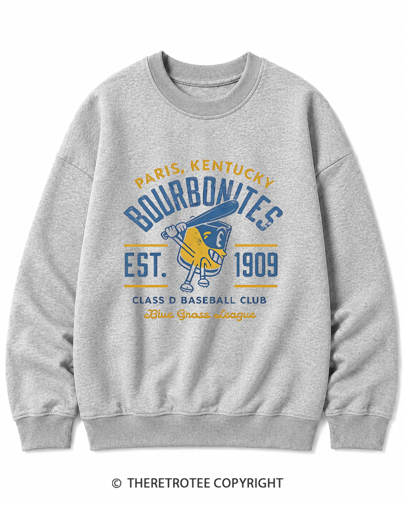 TheRetroTee 1900s Bourbon League Slugger Retro Cotton Sweatshirt