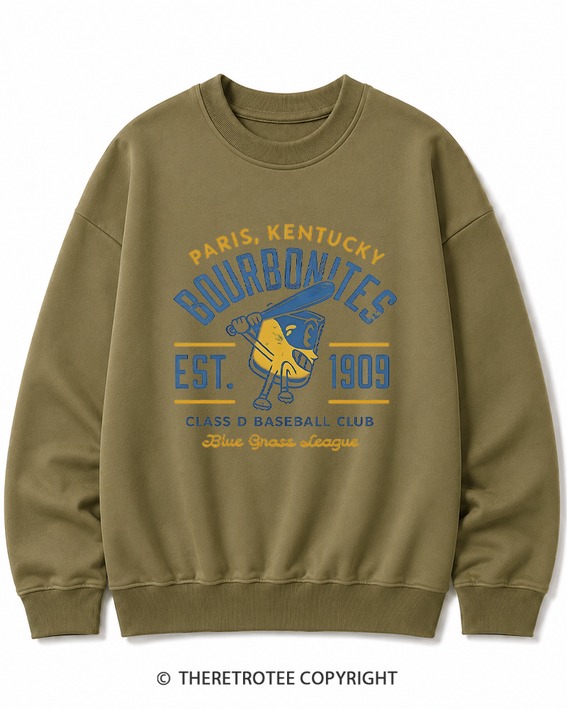 TheRetroTee 1900s Bourbon League Slugger Retro Cotton Sweatshirt