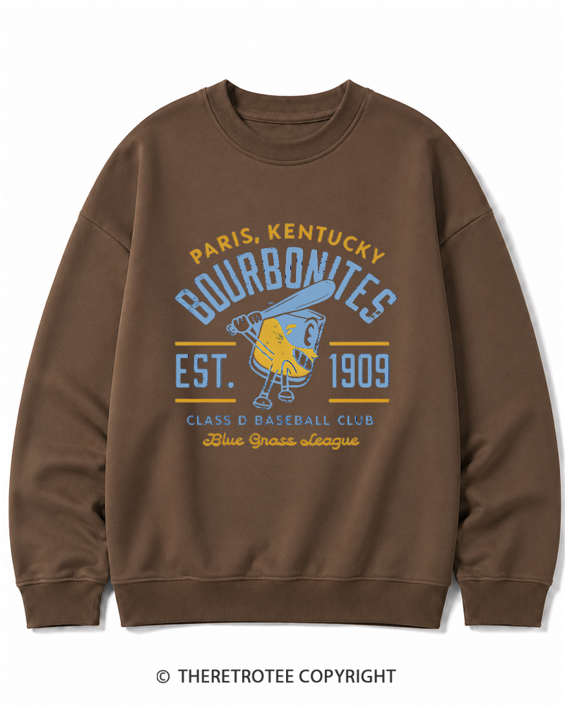TheRetroTee 1900s Bourbon League Slugger Retro Cotton Sweatshirt