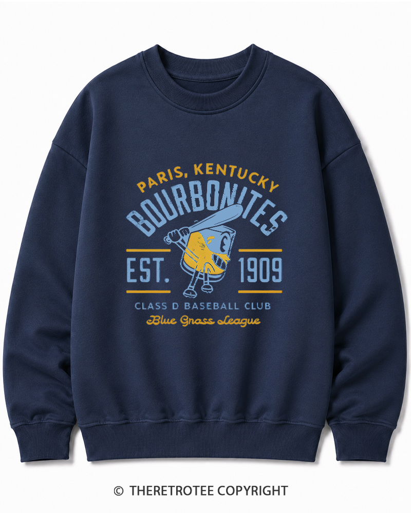 TheRetroTee 1900s Bourbon League Slugger Retro Cotton Sweatshirt
