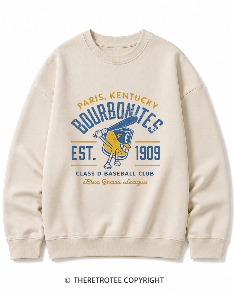 TheRetroTee 1900s Bourbon League Slugger Retro Cotton Sweatshirt