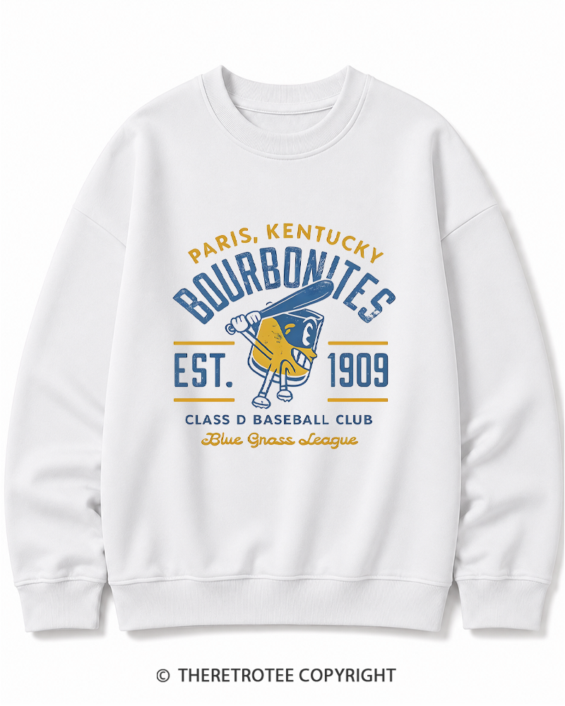 TheRetroTee 1900s Bourbon League Slugger Retro Cotton Sweatshirt
