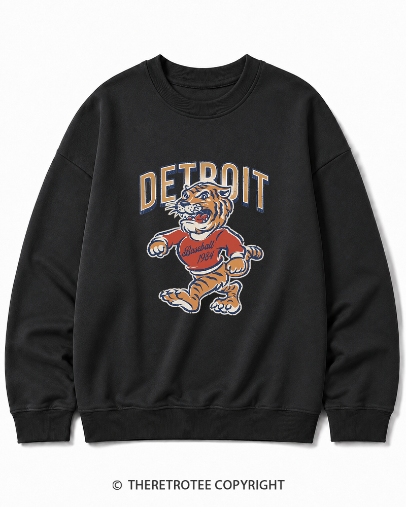 TheRetroTee Vintage Detroit Baseball Cotton Sweatshirt