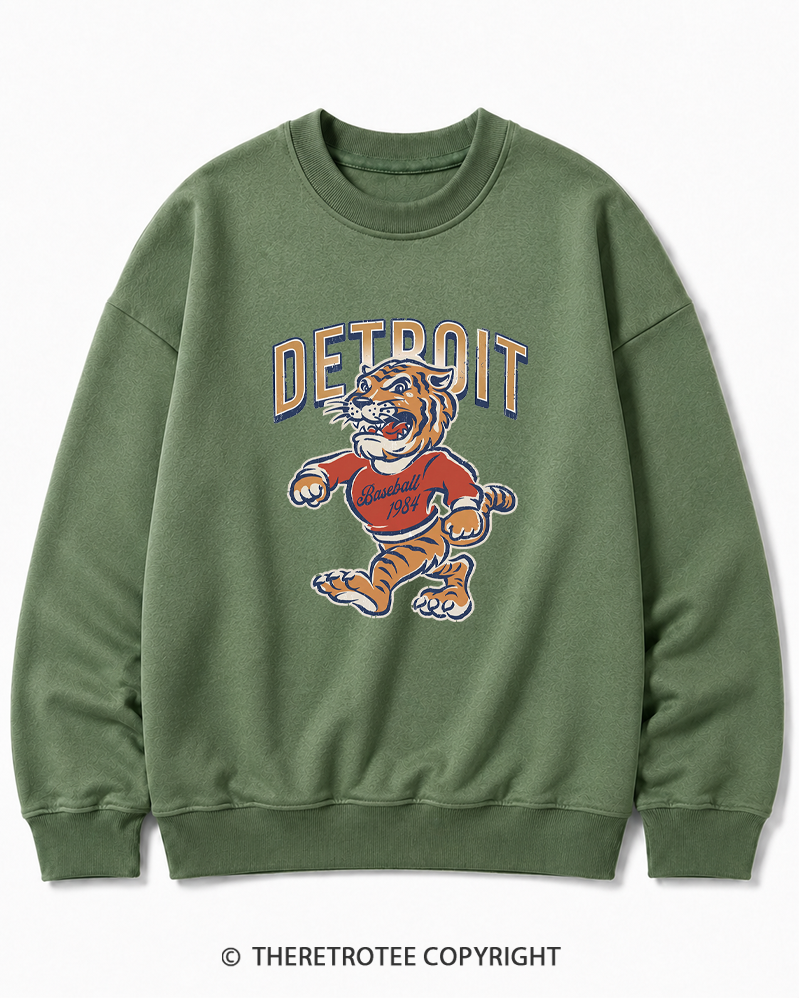 TheRetroTee Vintage Detroit Baseball Cotton Sweatshirt