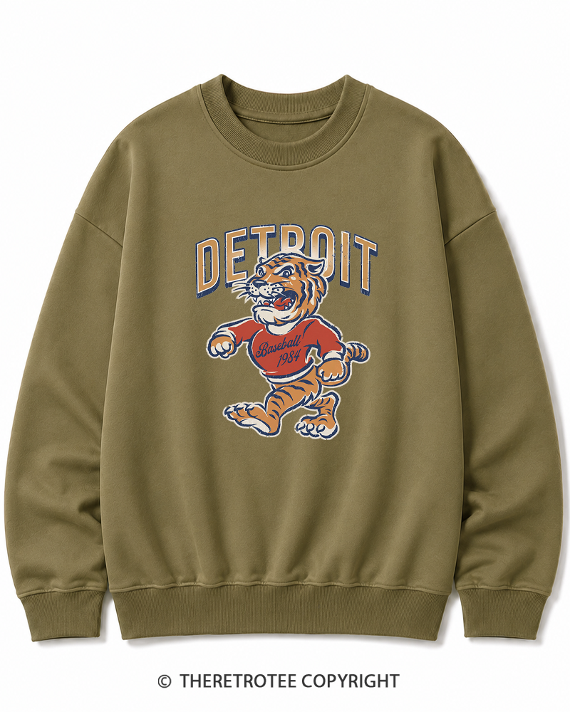 TheRetroTee Vintage Detroit Baseball Cotton Sweatshirt