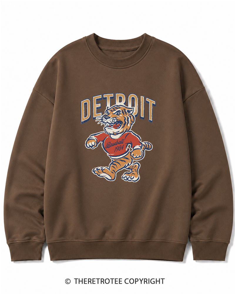 TheRetroTee Vintage Detroit Baseball Cotton Sweatshirt
