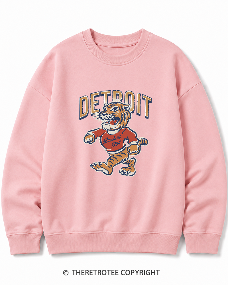 TheRetroTee Vintage Detroit Baseball Cotton Sweatshirt