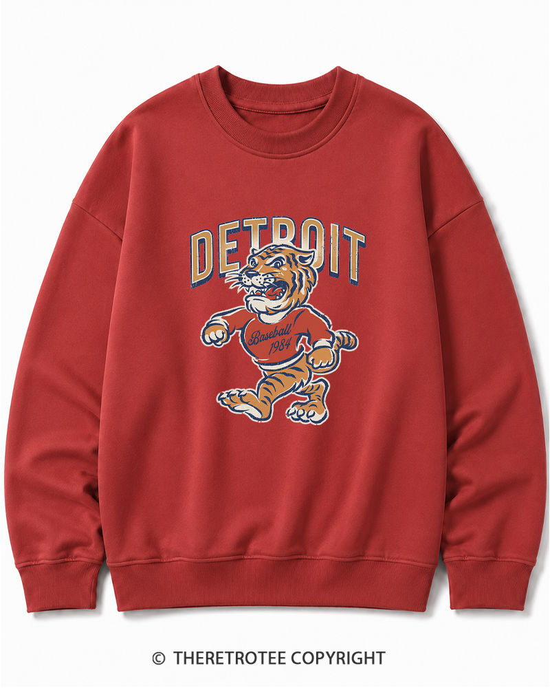 TheRetroTee Vintage Detroit Baseball Cotton Sweatshirt
