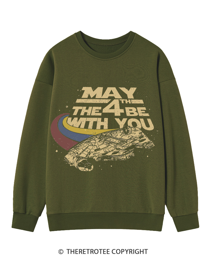 TheRetroTee Science Fiction Graphic 1980s Cotton Sweatshirt