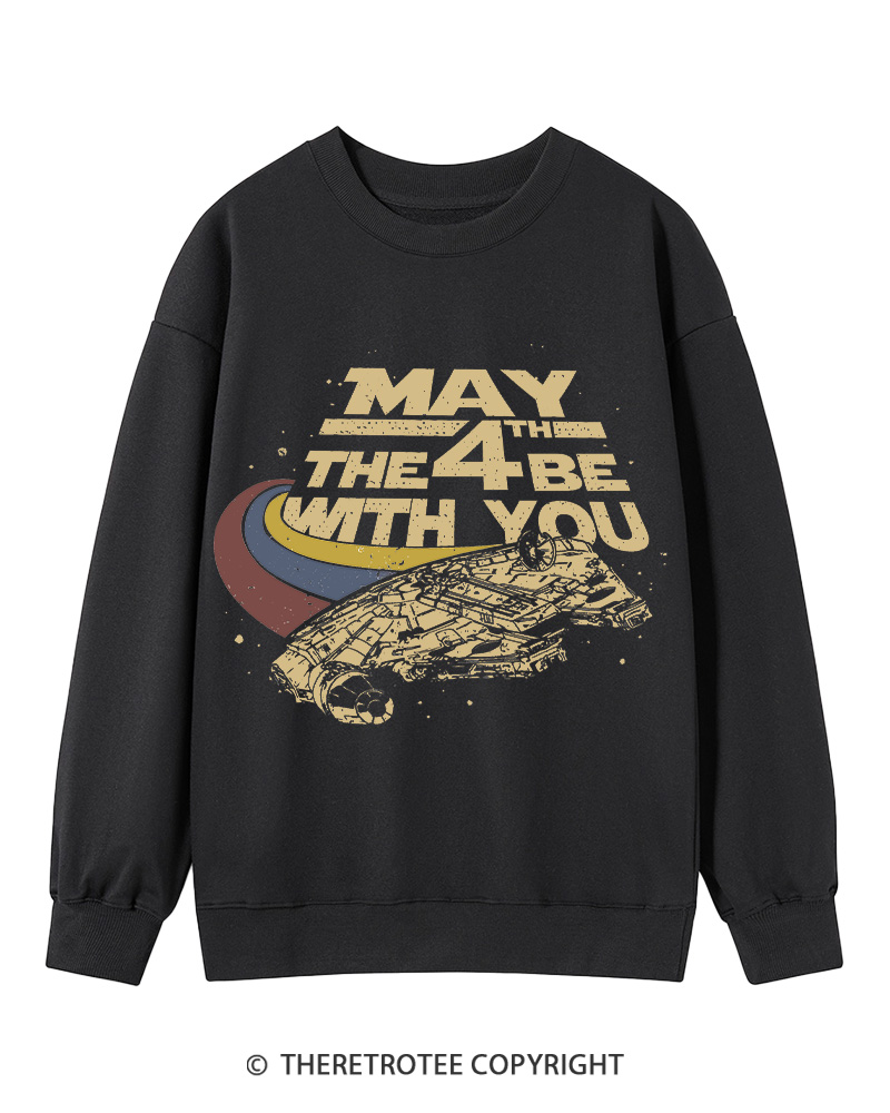 TheRetroTee Science Fiction Graphic 1980s Cotton Sweatshirt