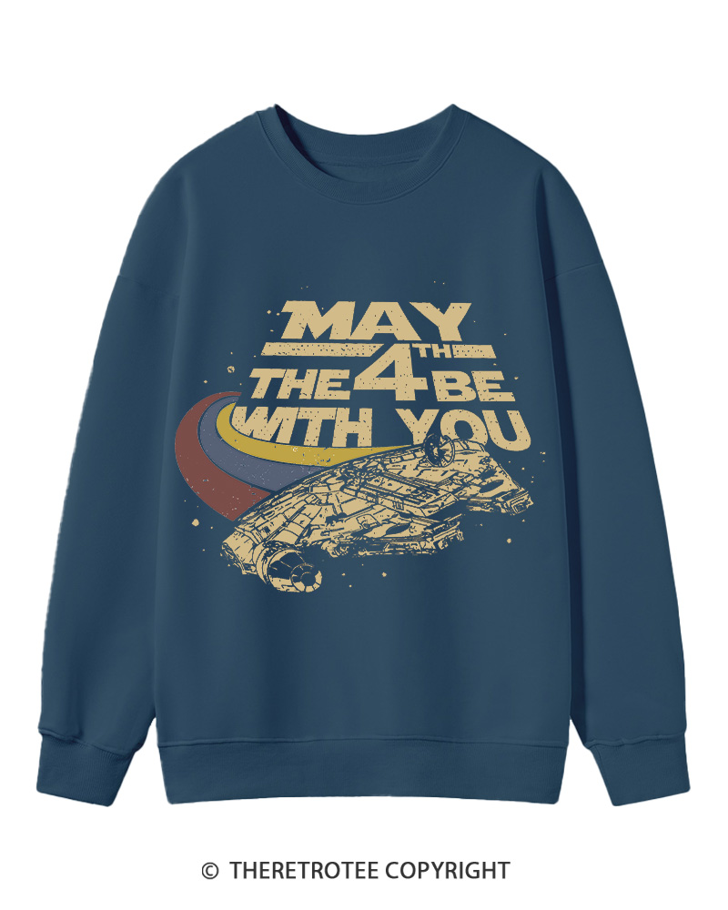 TheRetroTee Science Fiction Graphic 1980s Cotton Sweatshirt