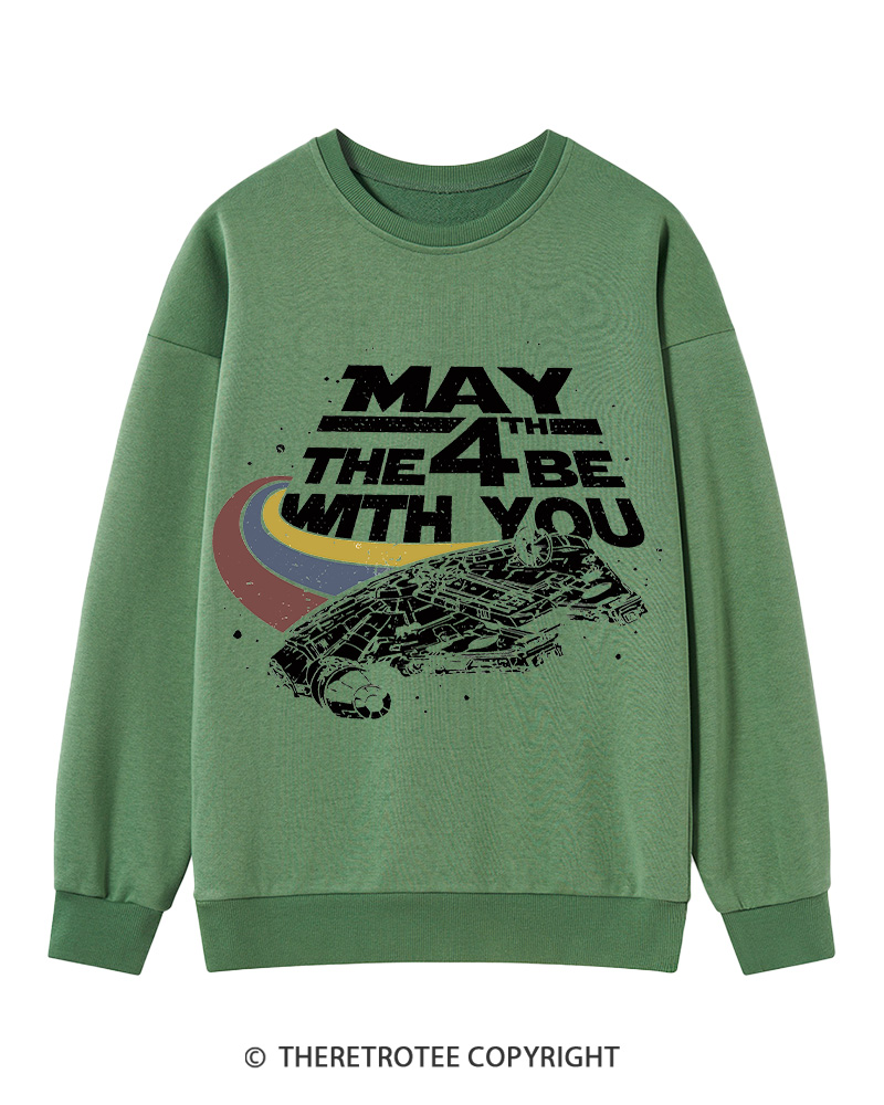 TheRetroTee Science Fiction Graphic 1980s Cotton Sweatshirt