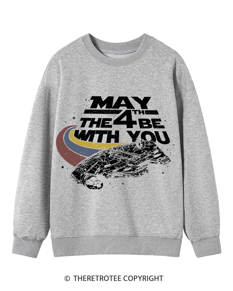 TheRetroTee Science Fiction Graphic 1980s Cotton Sweatshirt