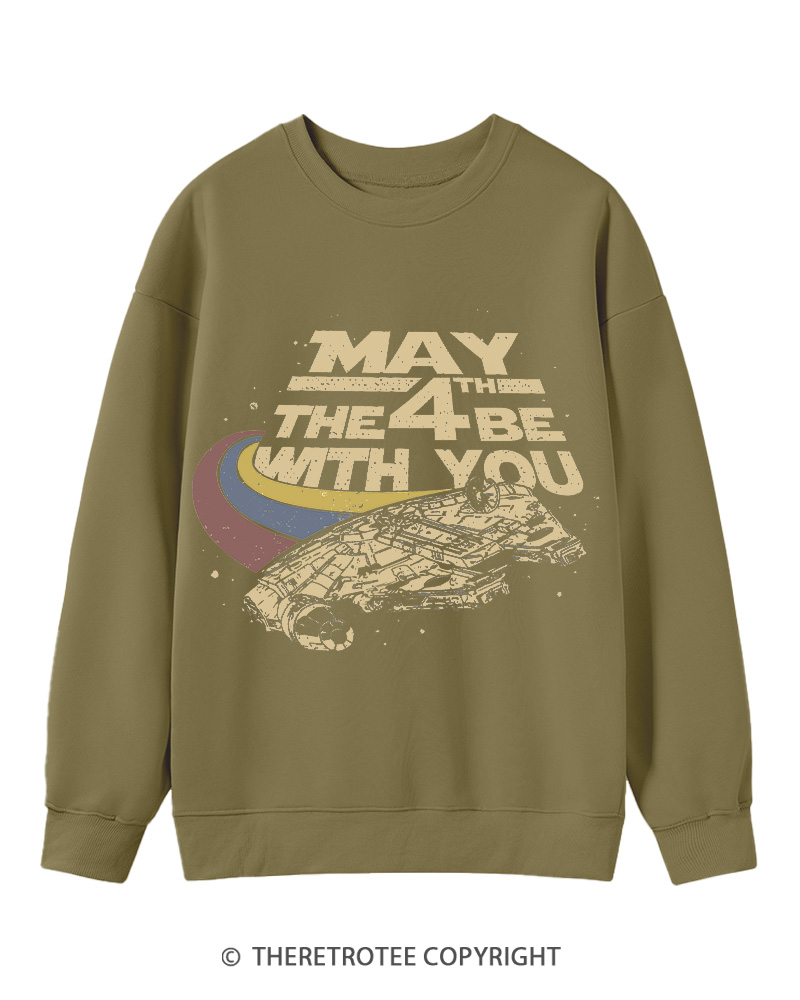 TheRetroTee Science Fiction Graphic 1980s Cotton Sweatshirt