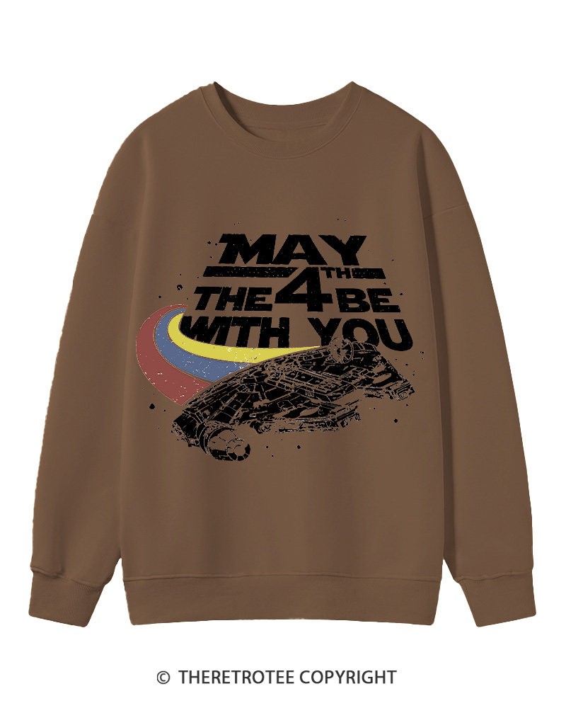 TheRetroTee Science Fiction Graphic 1980s Cotton Sweatshirt