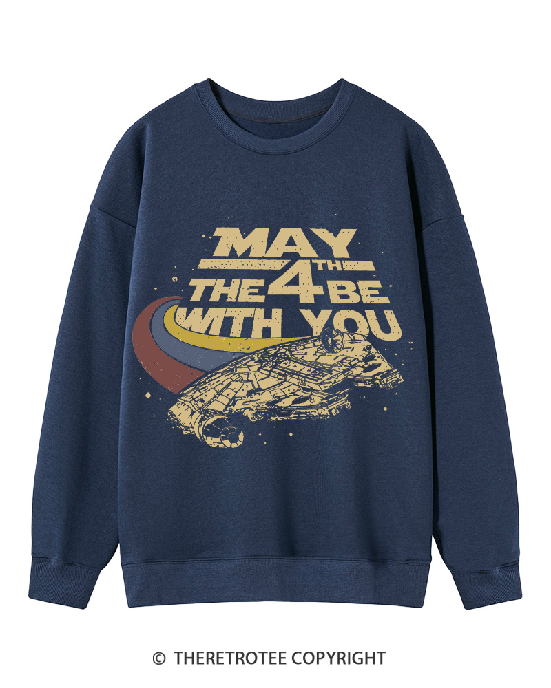 TheRetroTee Science Fiction Graphic 1980s Cotton Sweatshirt