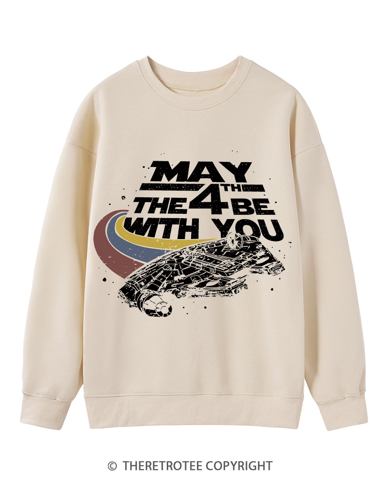 TheRetroTee Science Fiction Graphic 1980s Cotton Sweatshirt