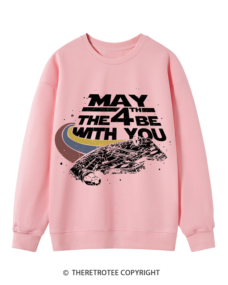 TheRetroTee Science Fiction Graphic 1980s Cotton Sweatshirt