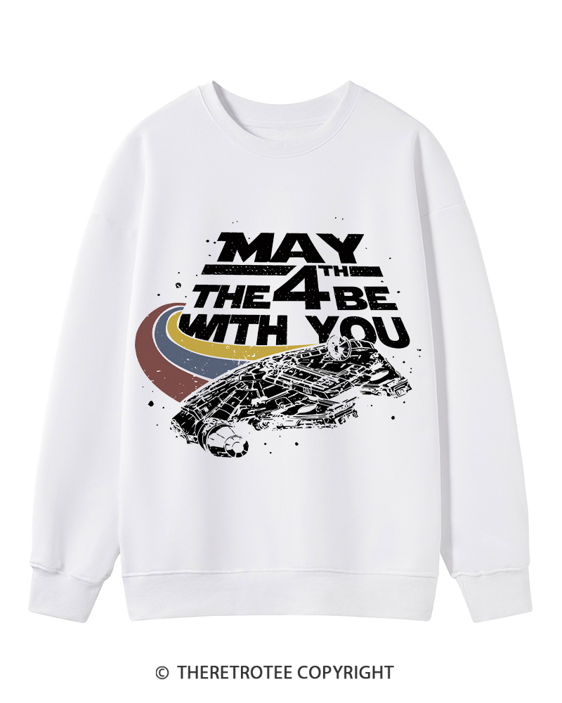 TheRetroTee Science Fiction Graphic 1980s Cotton Sweatshirt