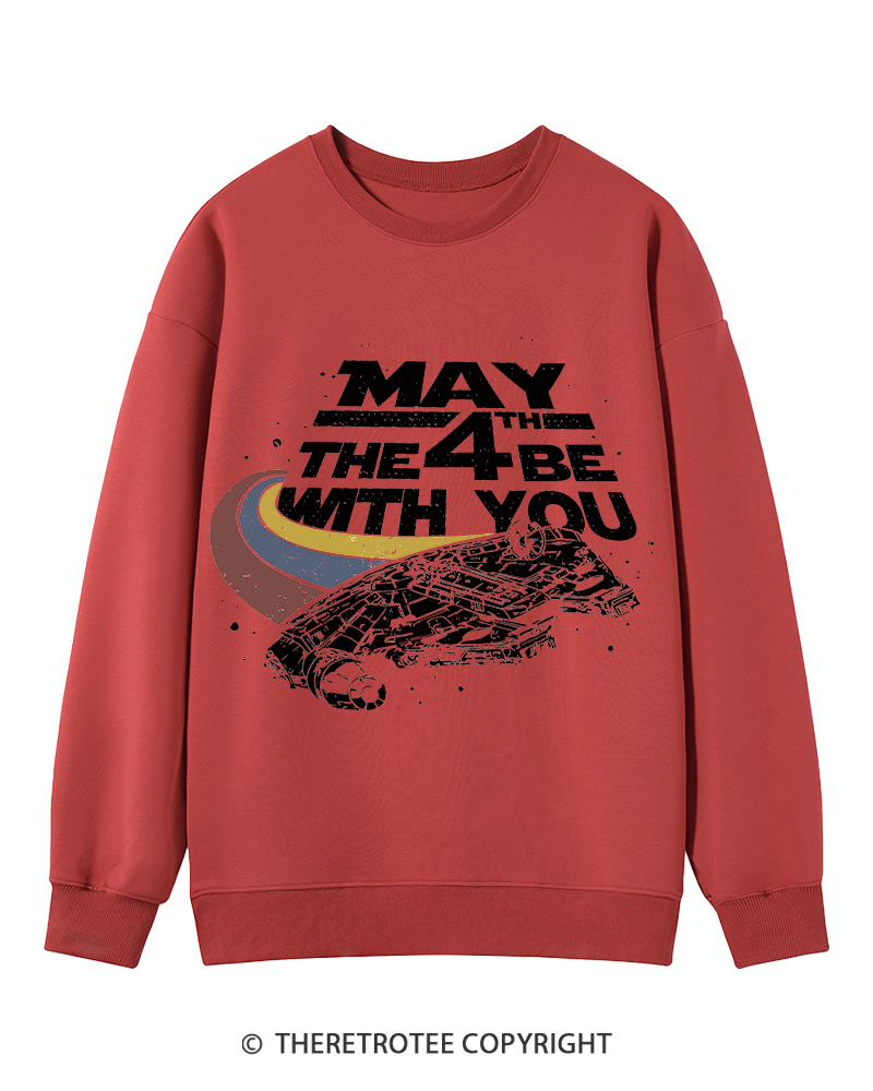 TheRetroTee Science Fiction Graphic 1980s Cotton Sweatshirt