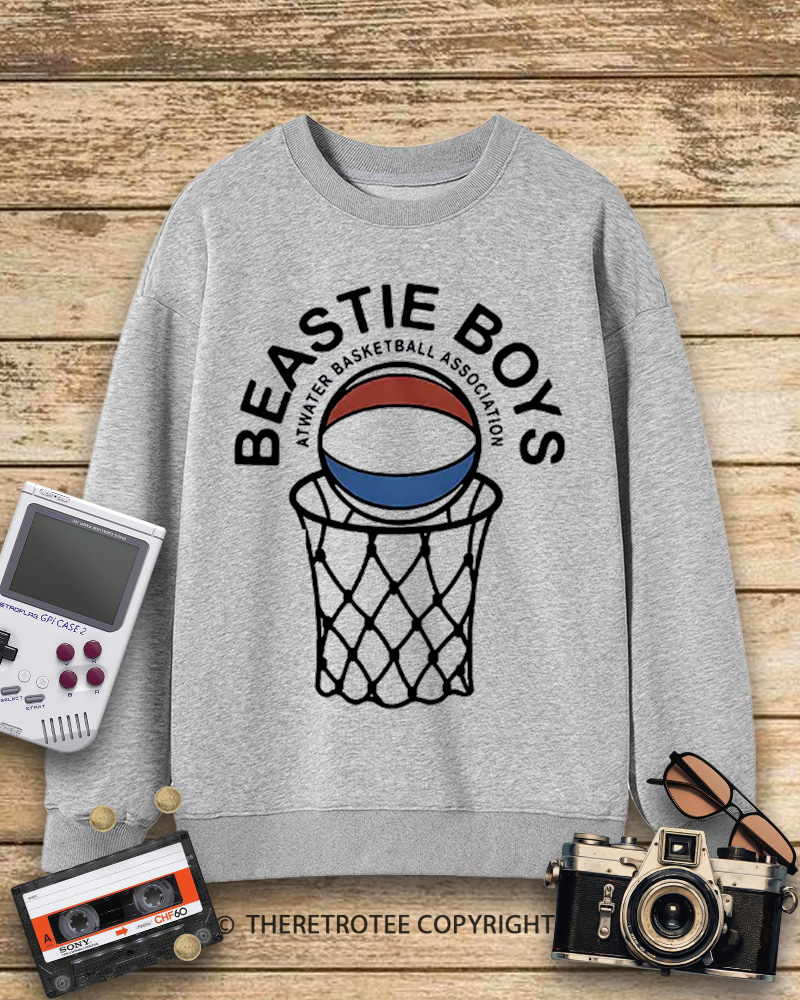 TheRetroTee Atwater Basketball Association Beastie Boys 1980s Sweatshirt