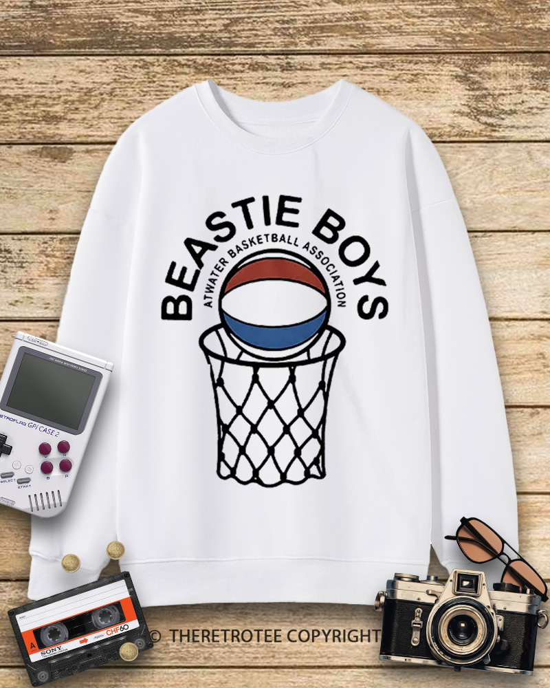 TheRetroTee Atwater Basketball Association Beastie Boys 1980s Sweatshirt