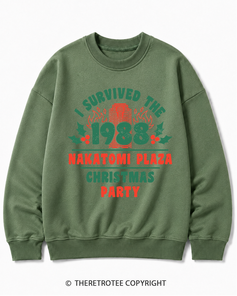 TheRetroTee I Survived the 1988 Christmas Party Cotton Sweatshirt