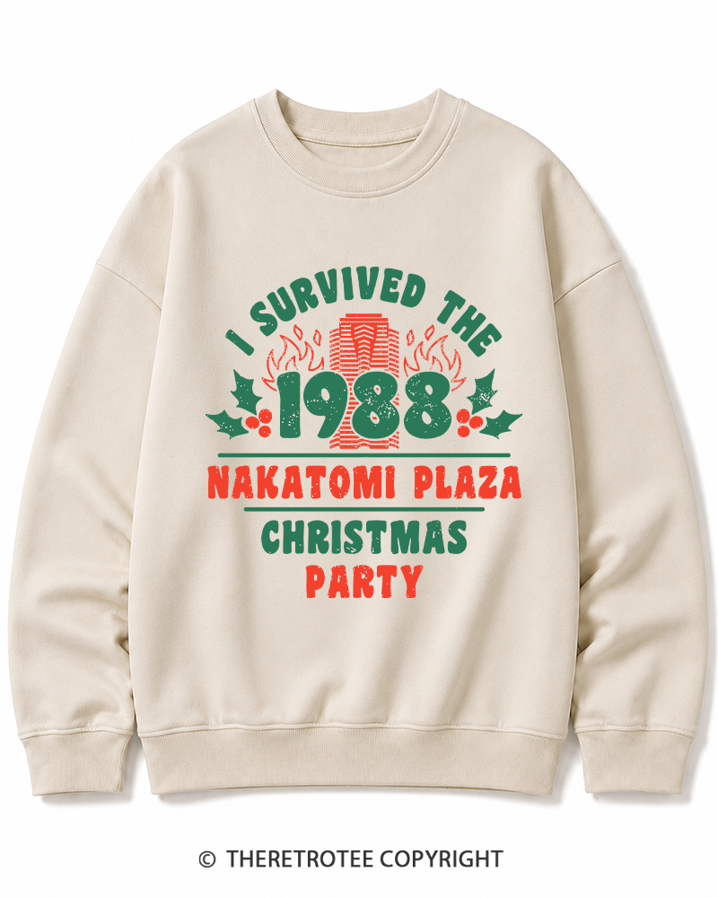 TheRetroTee I Survived the 1988 Christmas Party Cotton Sweatshirt