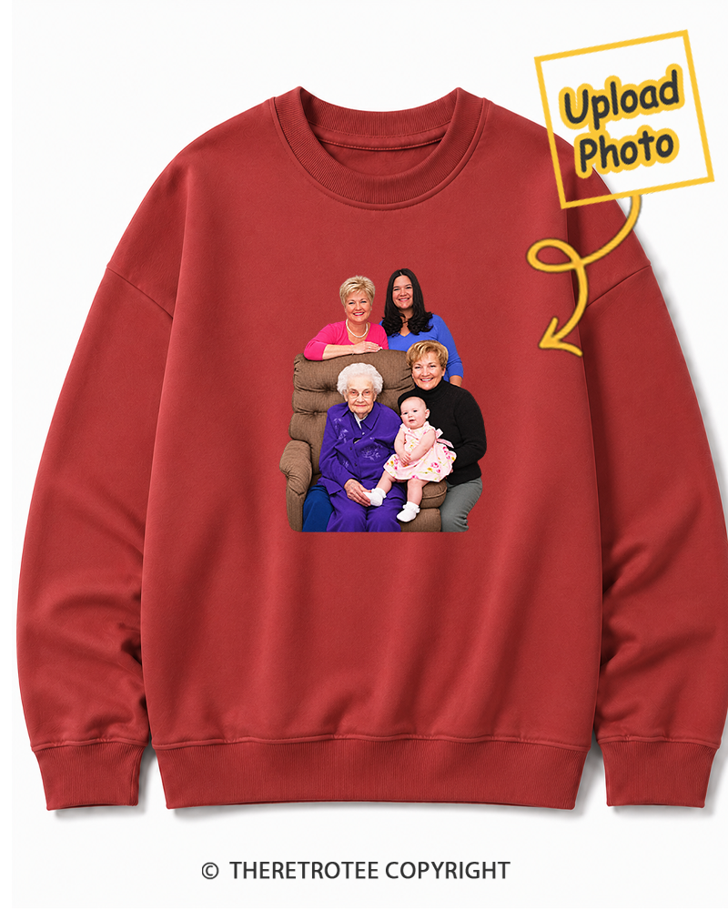 TheRetroTee Personalized Three Generations 1988 Sweatshirt