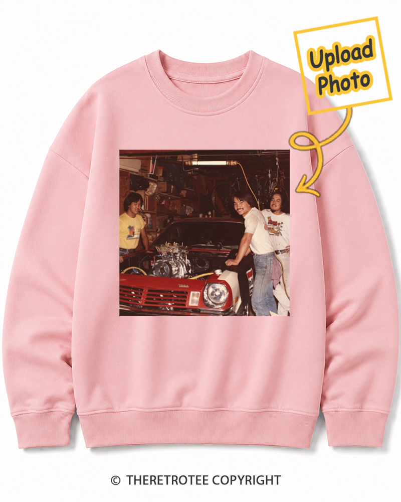 TheRetroTee Personalized Dad's Garage 1976 Sweatshirt