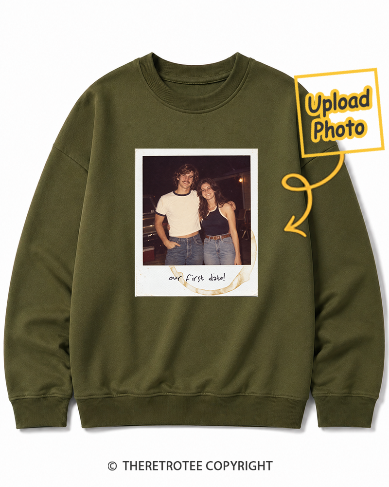 TheRetroTee Personalized Our First Date 1976 Sweatshirt