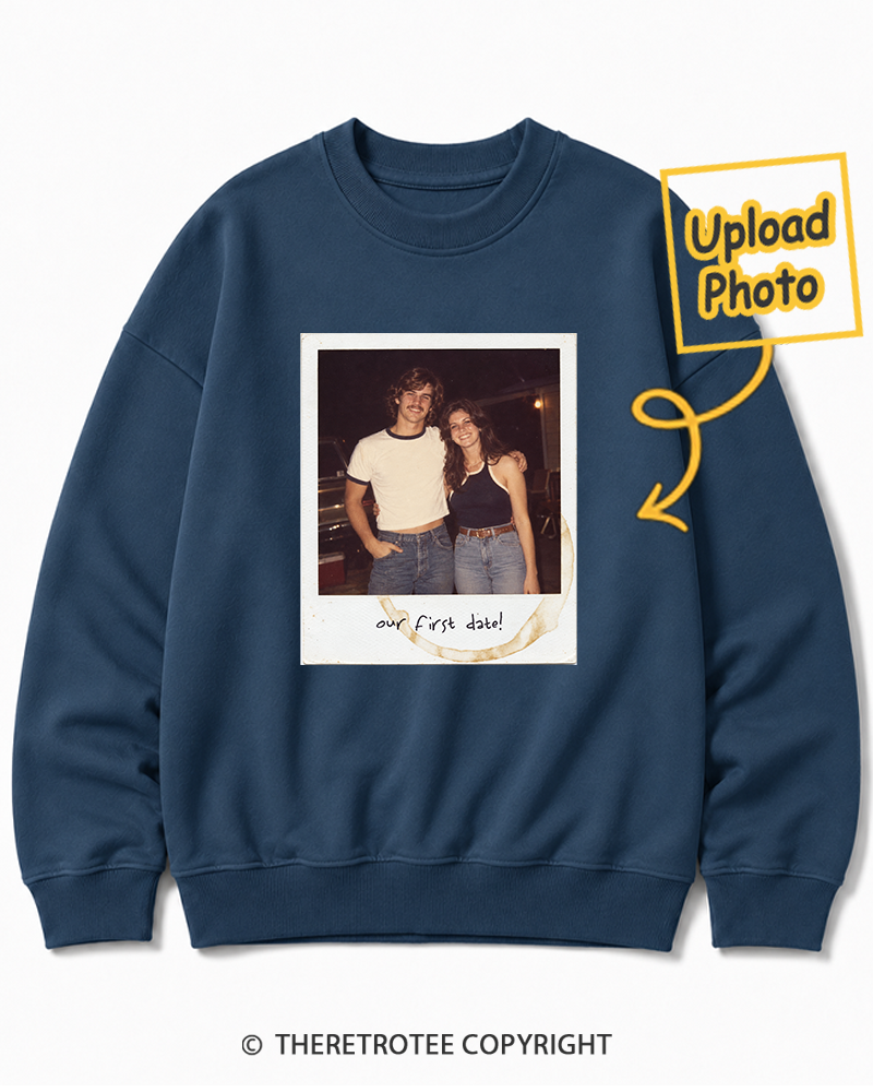 TheRetroTee Personalized Our First Date 1976 Sweatshirt