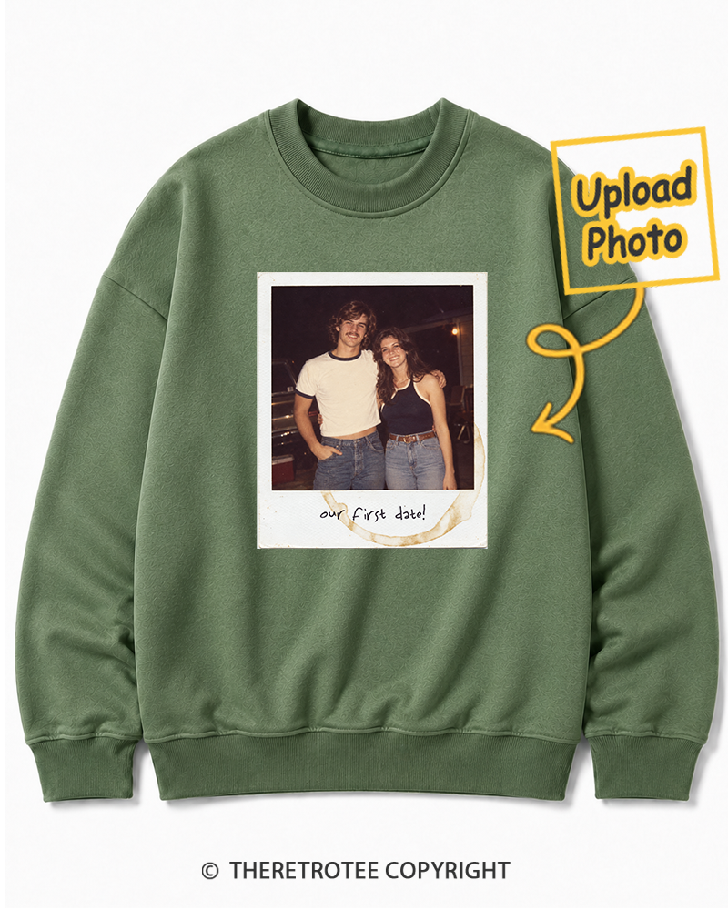 TheRetroTee Personalized Our First Date 1976 Sweatshirt