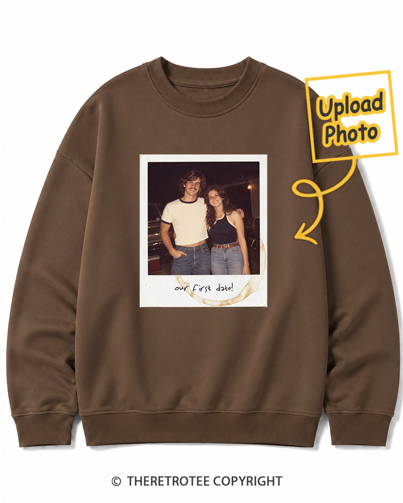 TheRetroTee Personalized Our First Date 1976 Sweatshirt