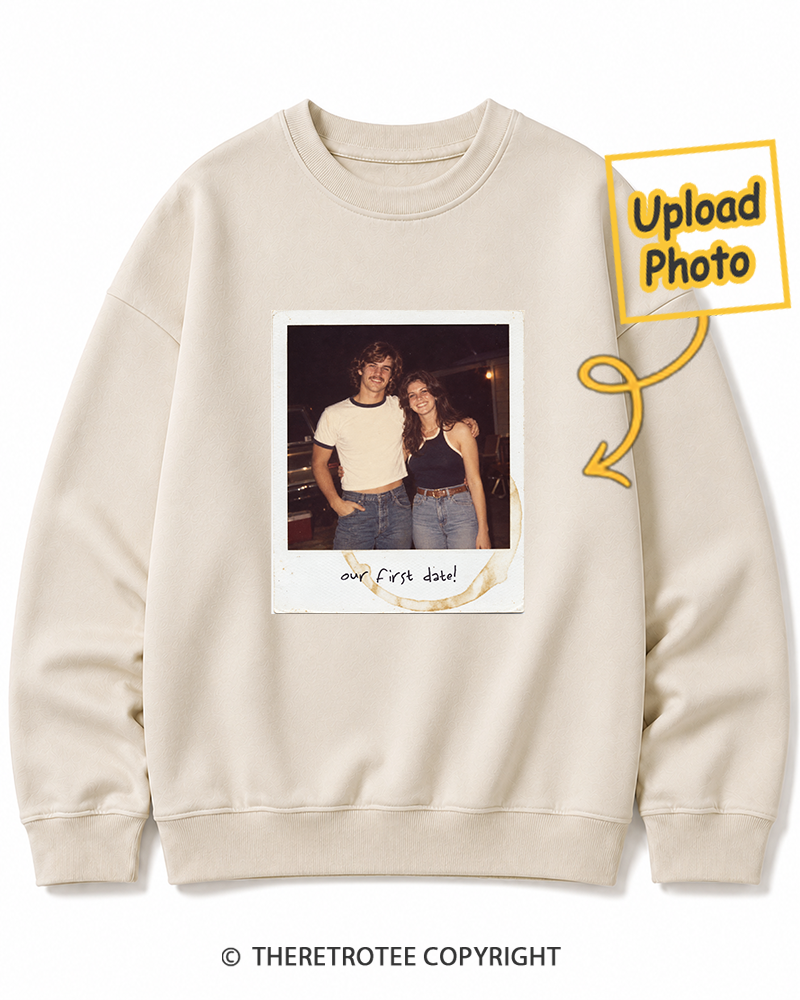TheRetroTee Personalized Our First Date 1976 Sweatshirt