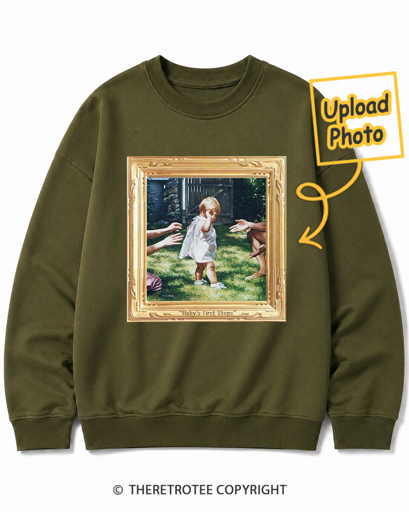 TheRetroTee Personalized First Steps 1976 Sweatshirt